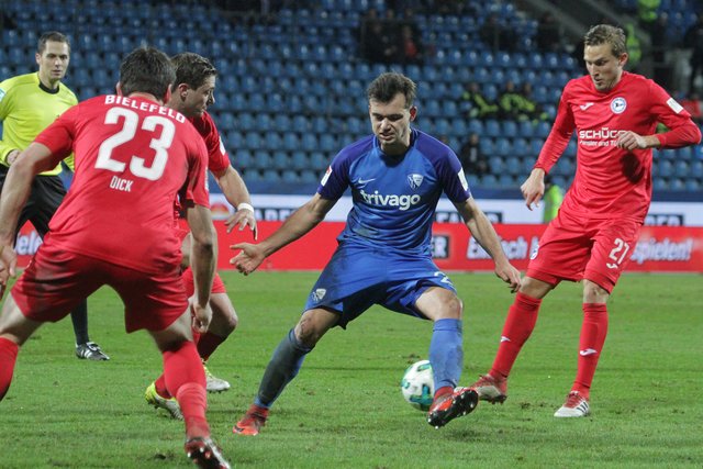(C) Andreas Molatta , 29.01.2018 , Bochum ,
2.Bundeslige , 20.Spieltag , VfL Bochum 1848 - DSC Arminia Bielefeld ,
Kevin Stöger