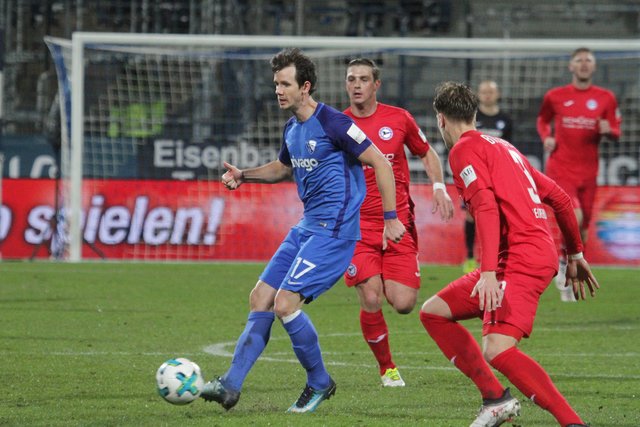 (C) Andreas Molatta , 29.01.2018 , Bochum ,
2.Bundeslige , 20.Spieltag , VfL Bochum 1848 - DSC Arminia Bielefeld ,
Robbie Kruse