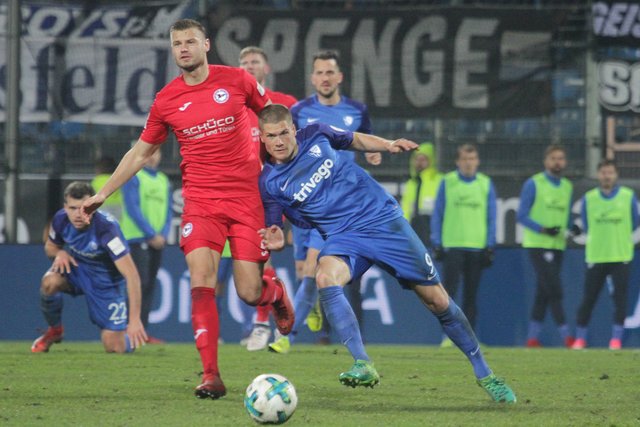 (C) Andreas Molatta , 29.01.2018 , Bochum ,
2.Bundeslige , 20.Spieltag , VfL Bochum 1848 - DSC Arminia Bielefeld ,
Johannes Wurtz