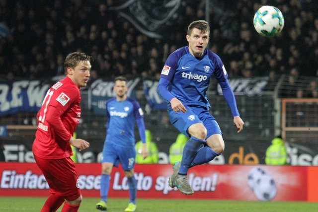 (C) Andreas Molatta , 29.01.2018 , Bochum ,
2.Bundeslige , 20.Spieltag , VfL Bochum 1848 - DSC Arminia Bielefeld ,
Thomas Eisfeld