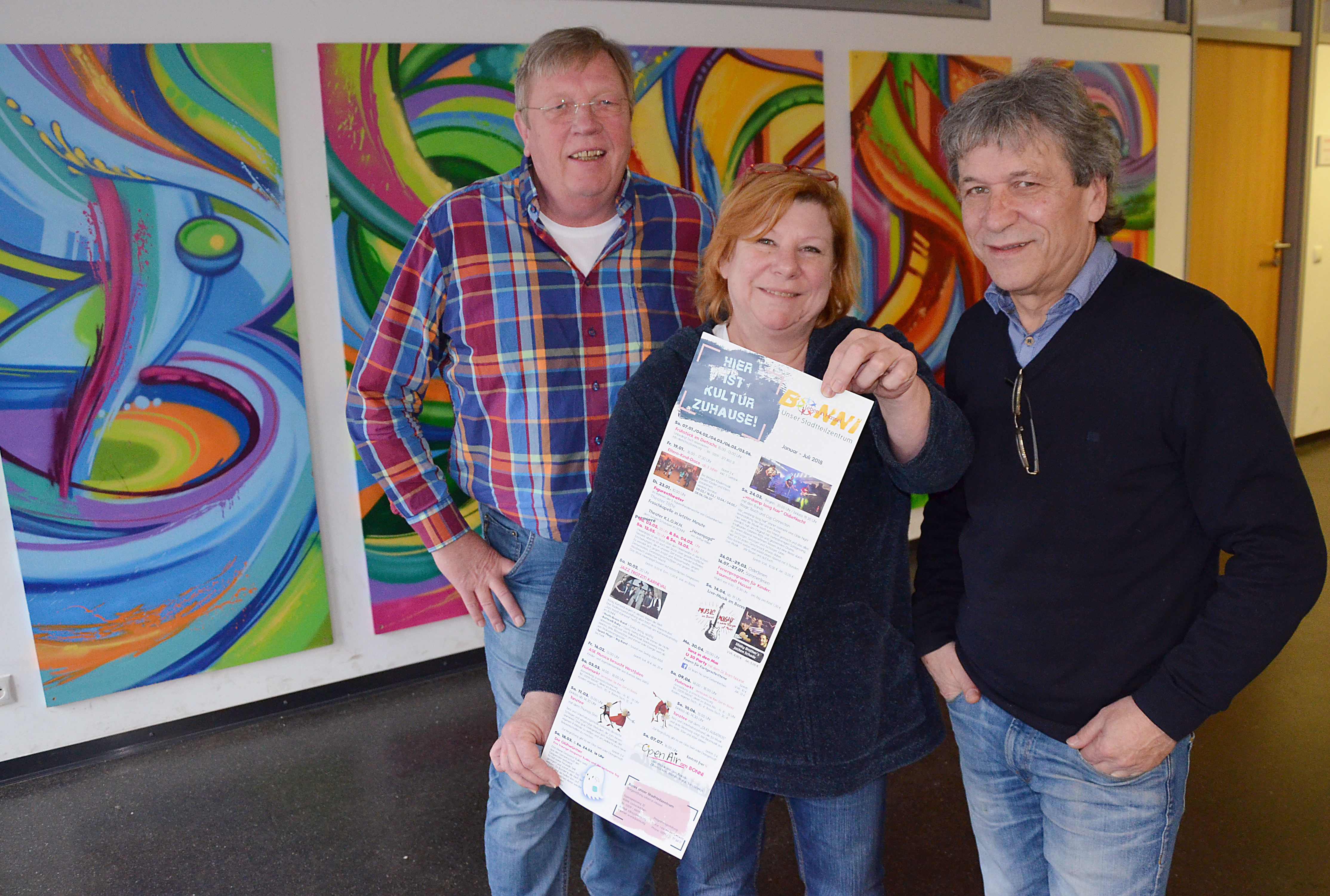Uli Kaminski, Gudrun Leh und Peter Smock hoffen auch in diesem Jahr auf beste Resonanz. Das Programm fürs erste Halbjahr ist bunt gemischt.