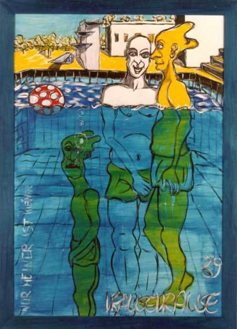 "NUR HEINER IST KLEINER" Krausekrause, 1989 im Kunsthaus Mülheim Ruhrstraße | Foto: Mülheimer Kunstverein KKRR