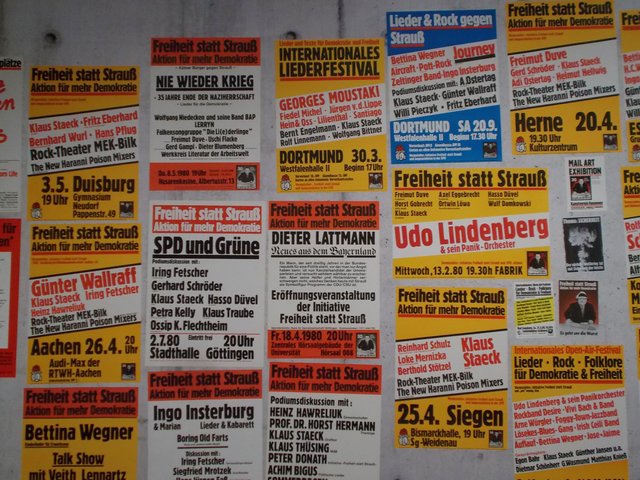 Veranstaltungsplakate von Klaus Staeck.