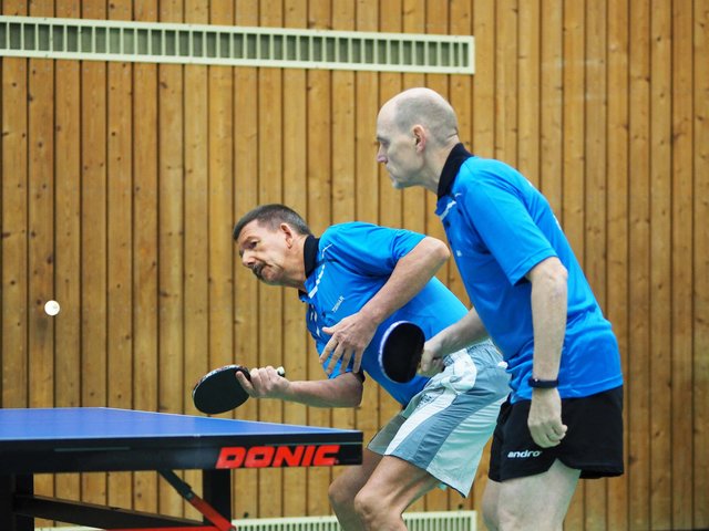 Das Doppel 1 im Team: Gerd Steinebach und Rainer Rehosek