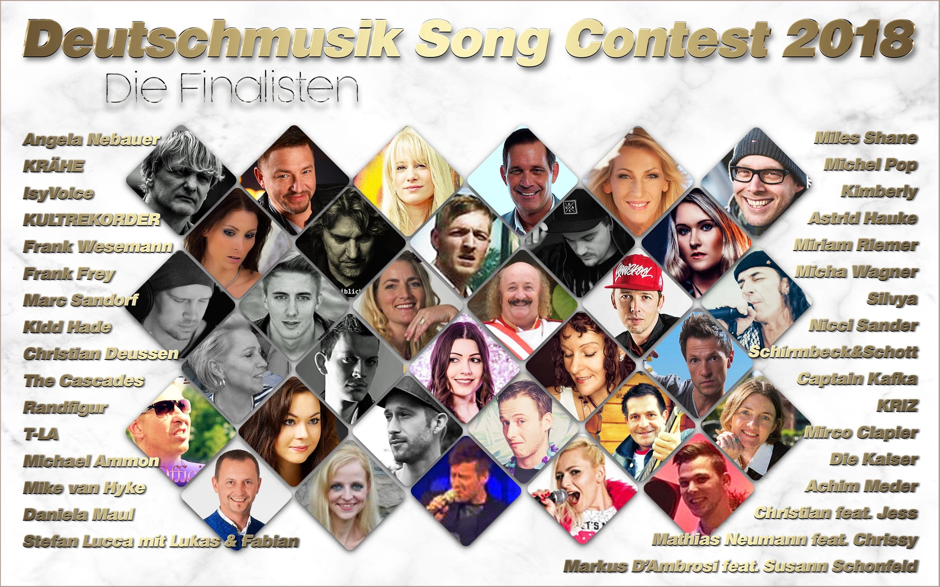 Deutschmusik Song Contest 2018 - Die Finalisten