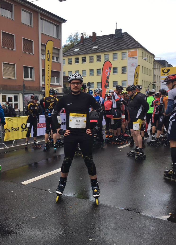 Platz 4 für Speedskater Fabian Ruhland vom RSC Neviges e.V. beim Deutsche Post Marathon auf Inlinern