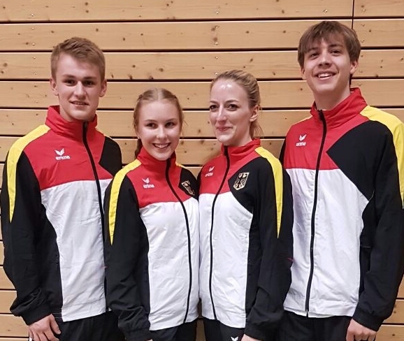 Sie haben es geschafft: li. Yanneck Gabriel, Tami Süsselbeck, Svea Hüning und Philip Remy fahren mit dem bundesdeutschen Team zur WM in die Schweiz