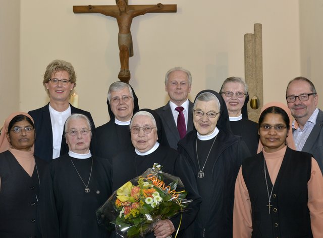 60 Jahre gehört Helene Osteresch, wie Sr. Nicerata mit bürgerlichem Namen heißt, den Franziskanerinnen vom Regulierten dritten Orden des heiligen Franziskus in Münster St. Mauritz an. Foto: Günter Schmidt