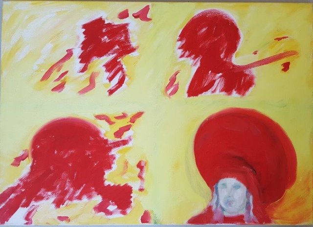 Ohne Titel 4 (Köpfe). Original Öl auf Leinwand von 1992. Maße ca. 50 x 70 cm. | Foto: Winfried Lührs