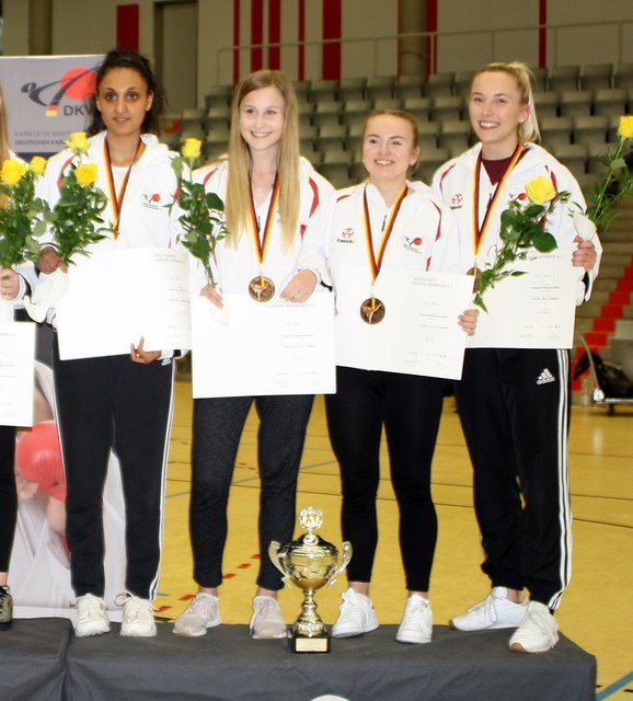 (Foto vl.: KG-1 NRW: Aneet Kahlon, Anna-Marie Woltering, Meike Drexhage, Celina Feemer)