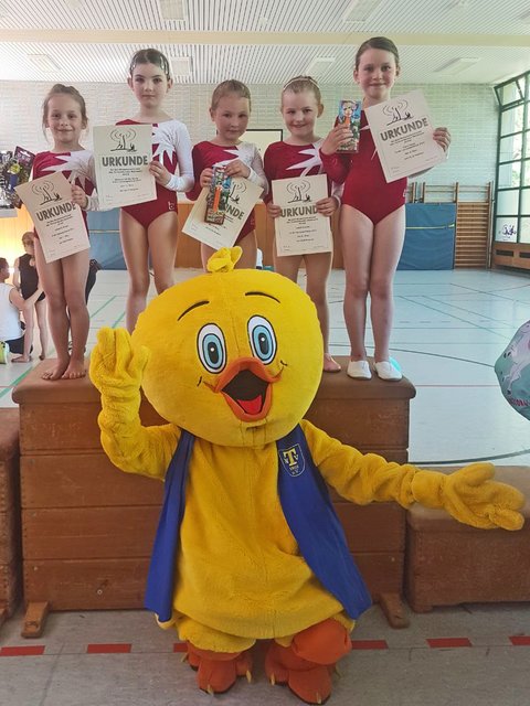 NTV-Turnerinnen beim Mini-Pokal-Wettkampf des Turnverbandes Mettmann in Ratingen