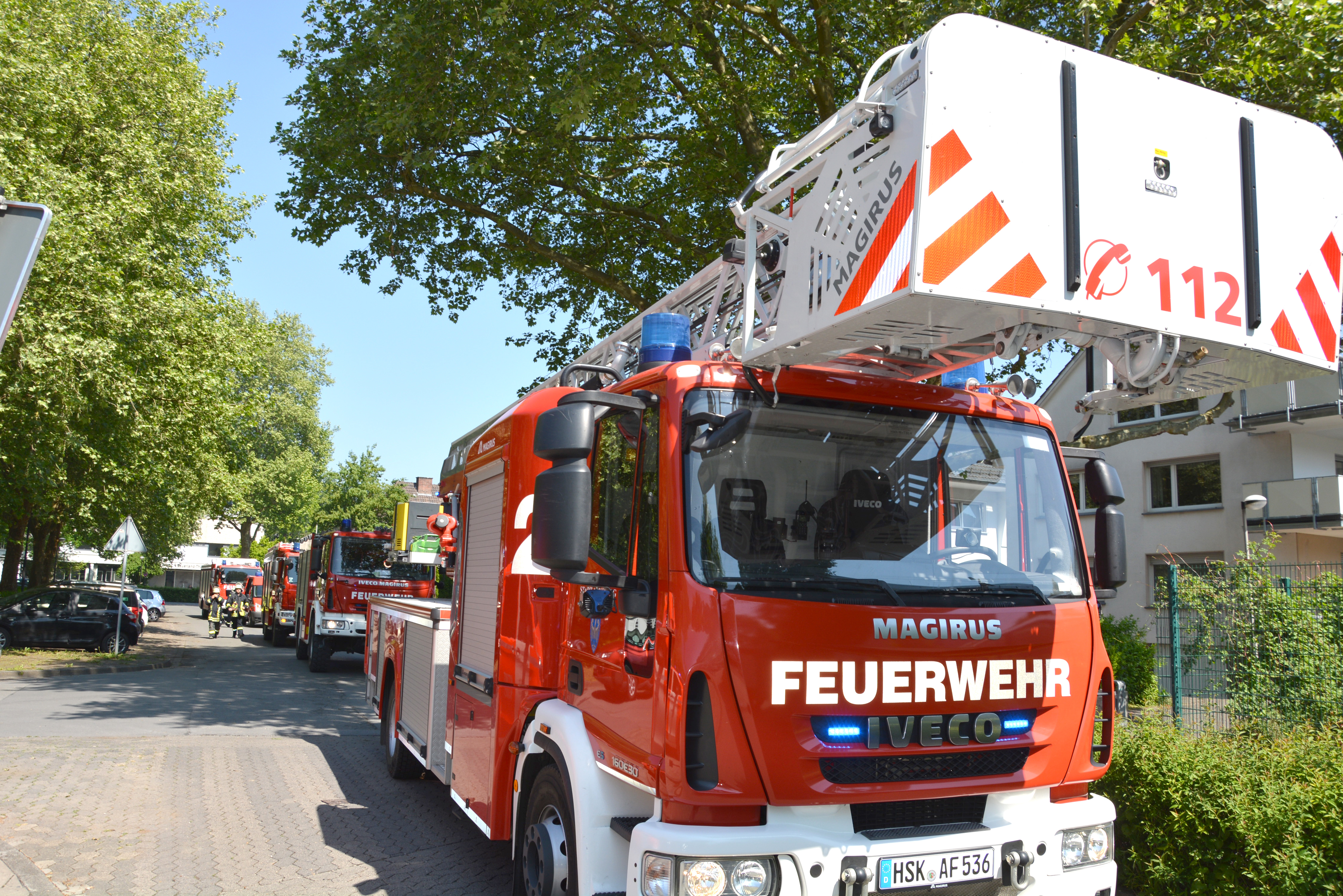 Großeinsatz am Berufskolleg. Fotos: Diana Ranke
