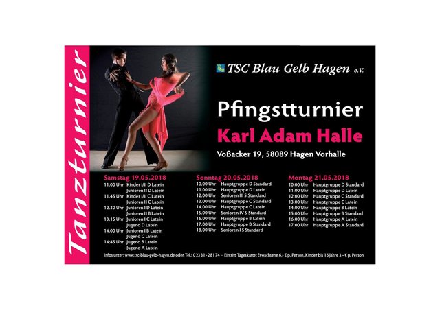 Programm und den Tanzzeiten.
