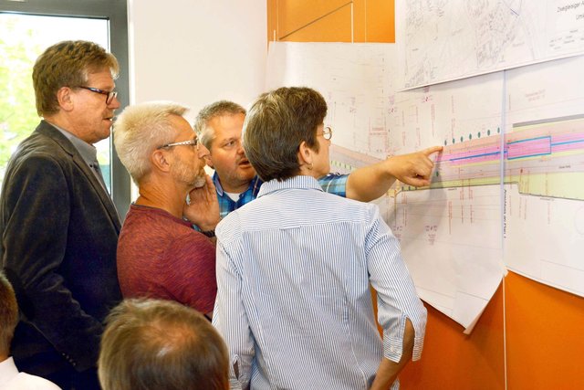 Anhand der aushängenden Planunterlagen konnte man ins Detail gehen. | Foto: Schmitz