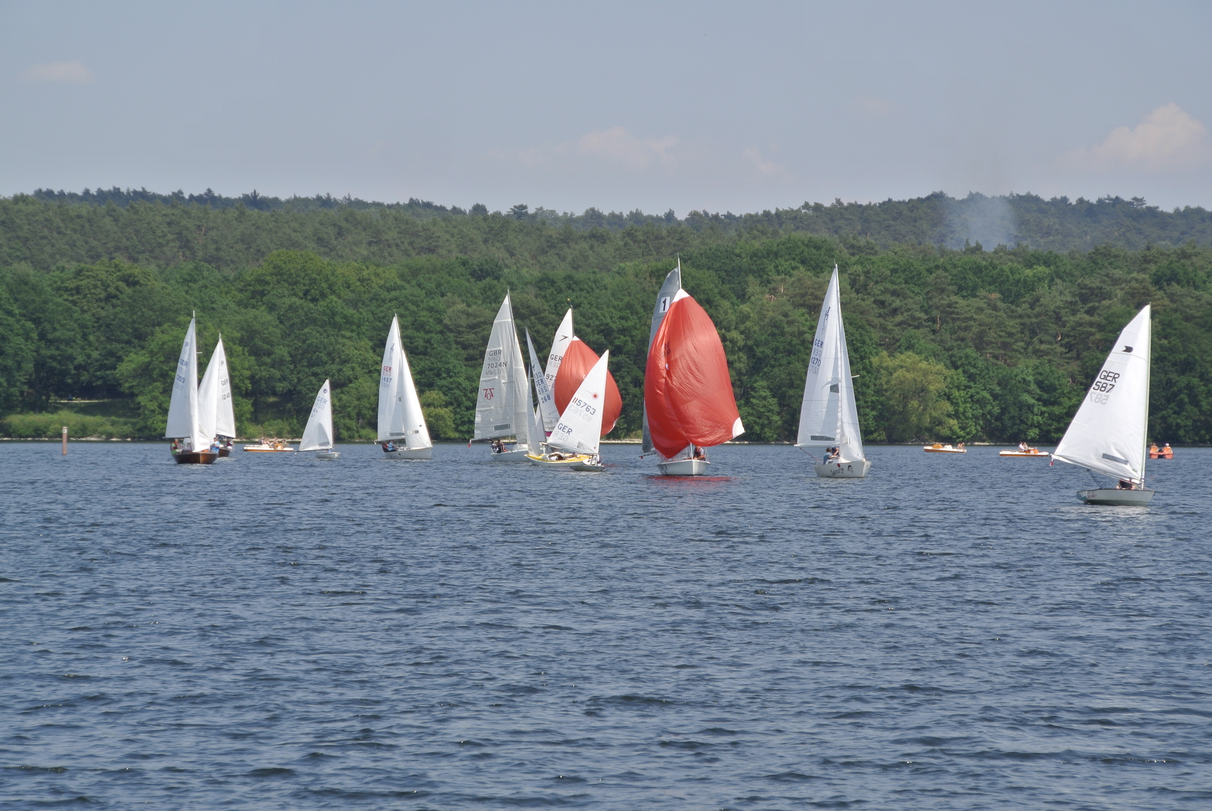 Vor dem Wind kurz nach dem Start.