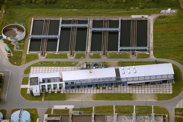 Das Kamener Klärwerk Kamen-Körnebach von oben. Foto: Hans Blossey