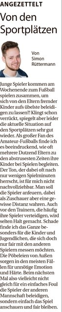Das war sie, meine erste Kolumne, die im Xantener erschienen ist.