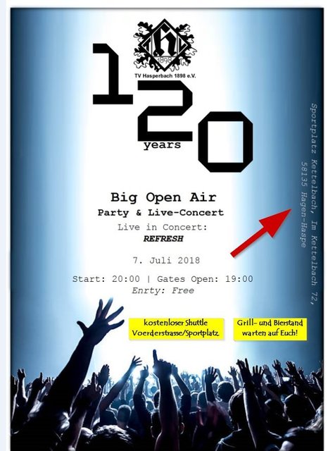 Plakat der Feier am Samstag. | Foto: TV Hasperbach