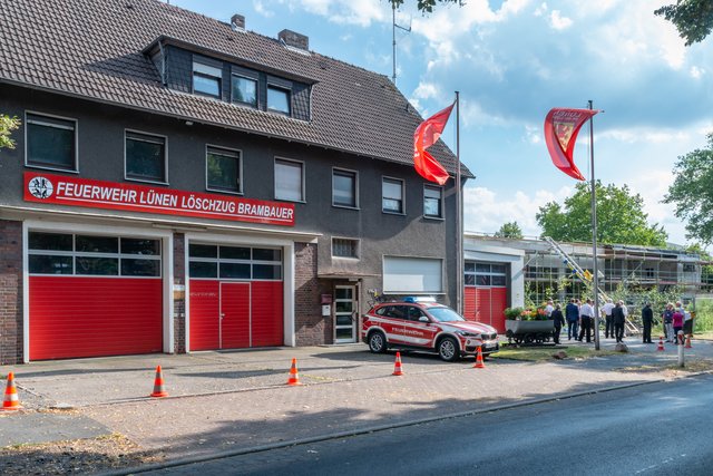 Neben der alten Feuerwache in Brambauer entsteht das neue Gerätehaus des Löschzuges.