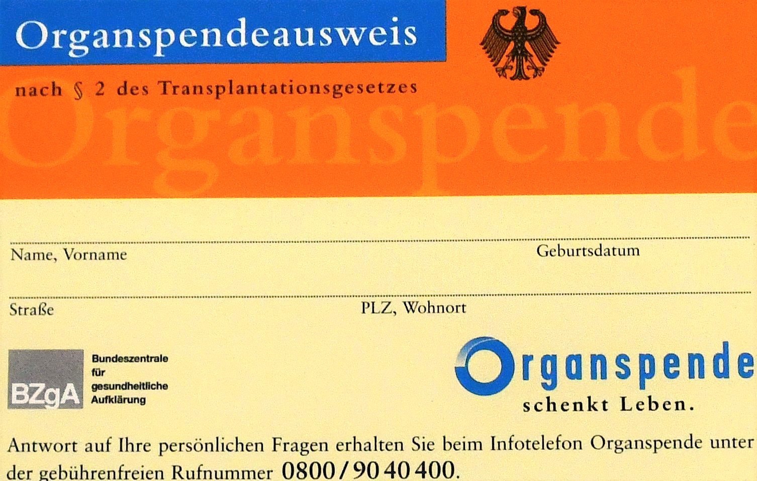 Organspendeausweise werden im Schwerter Rathaus ausgehändigt.