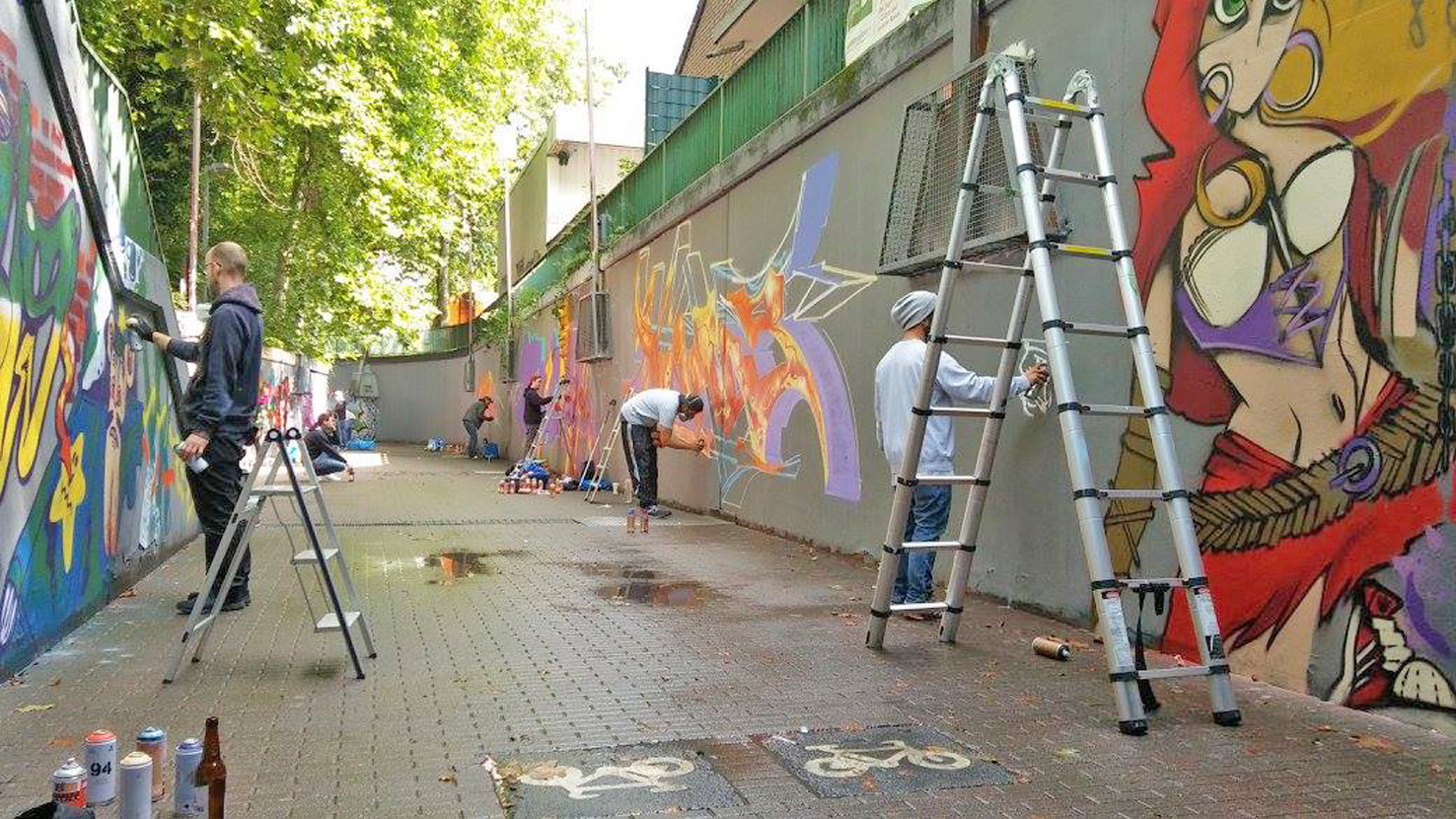 Eindrücke der Pottwall 2017 im Gladbecker Schürenkamptunnel.