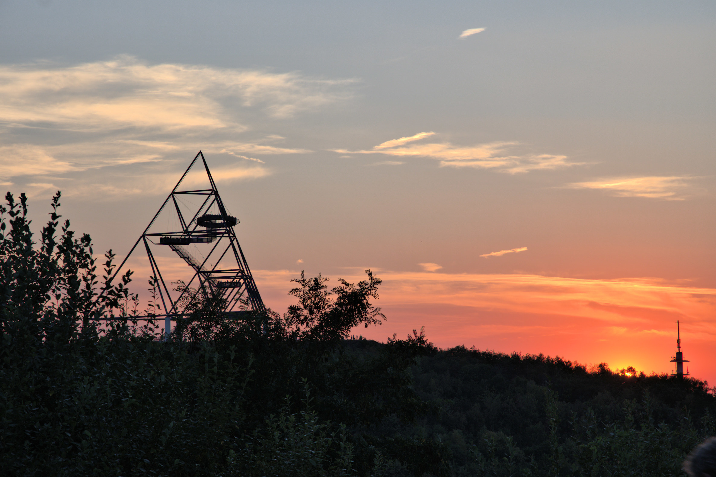Sonnenuntergang am Tetraeder Bottrop.
