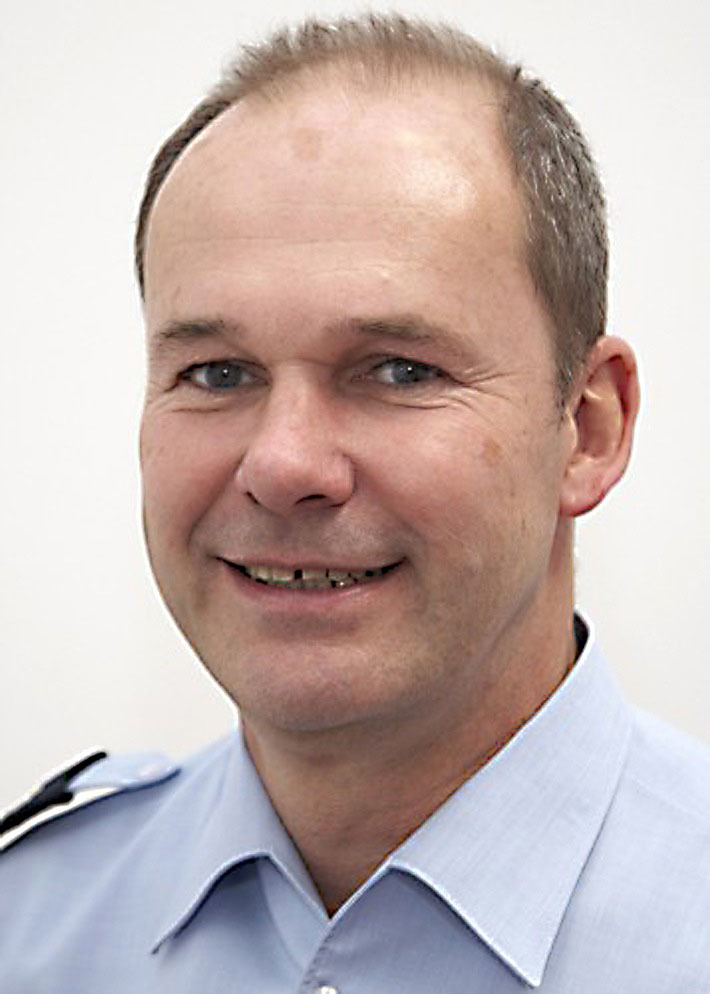 Polizeihauptkommissar Jörg Marsall, Verkehrssicherheitsberater der Kreispolizeibehörde Mettmann für den Bereich Hilden.
