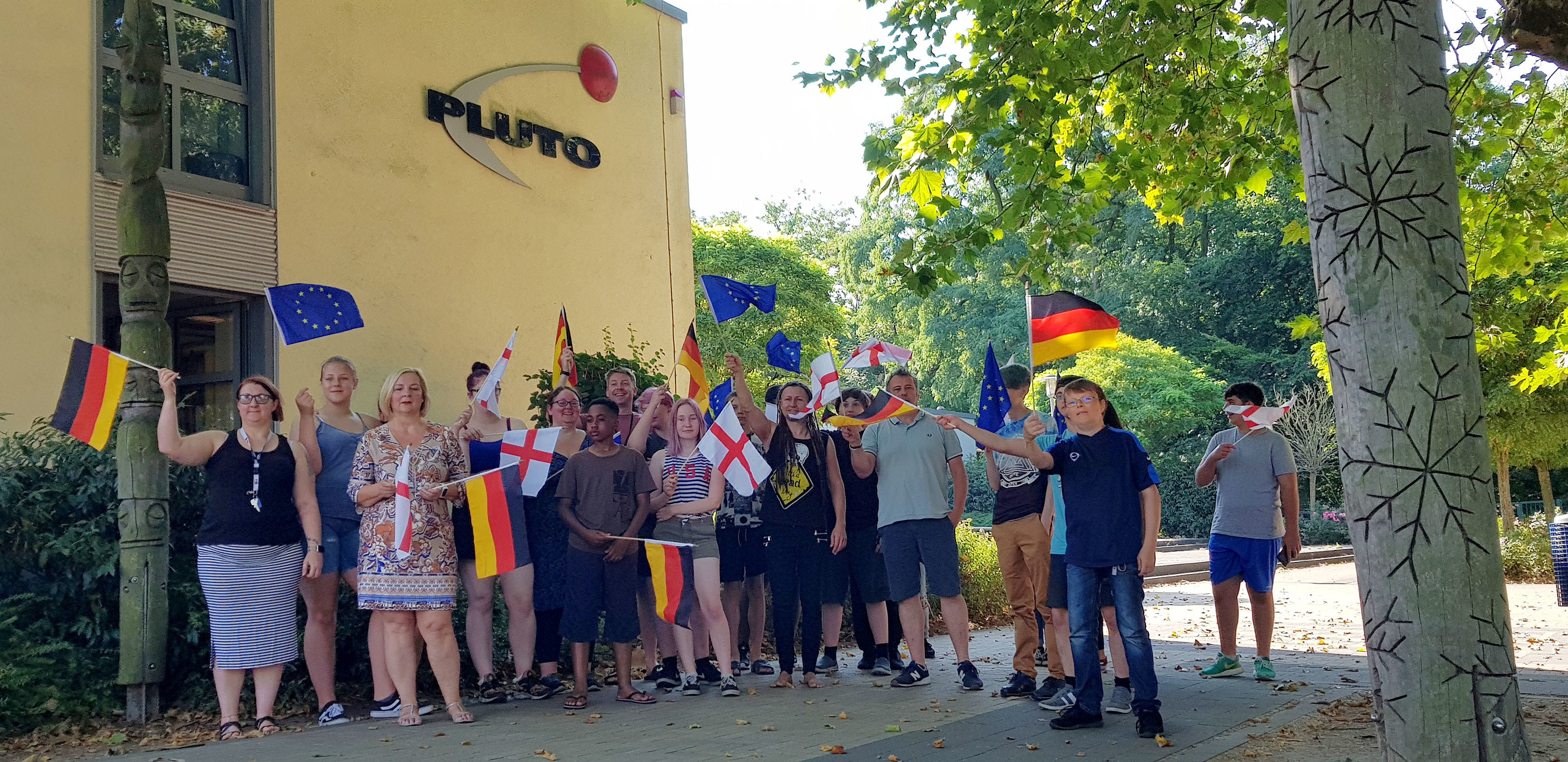 Vom Stadtteilzentrum Pluto aus erkundeten die Jugendlichen aus Wakefield unsere Stadt.