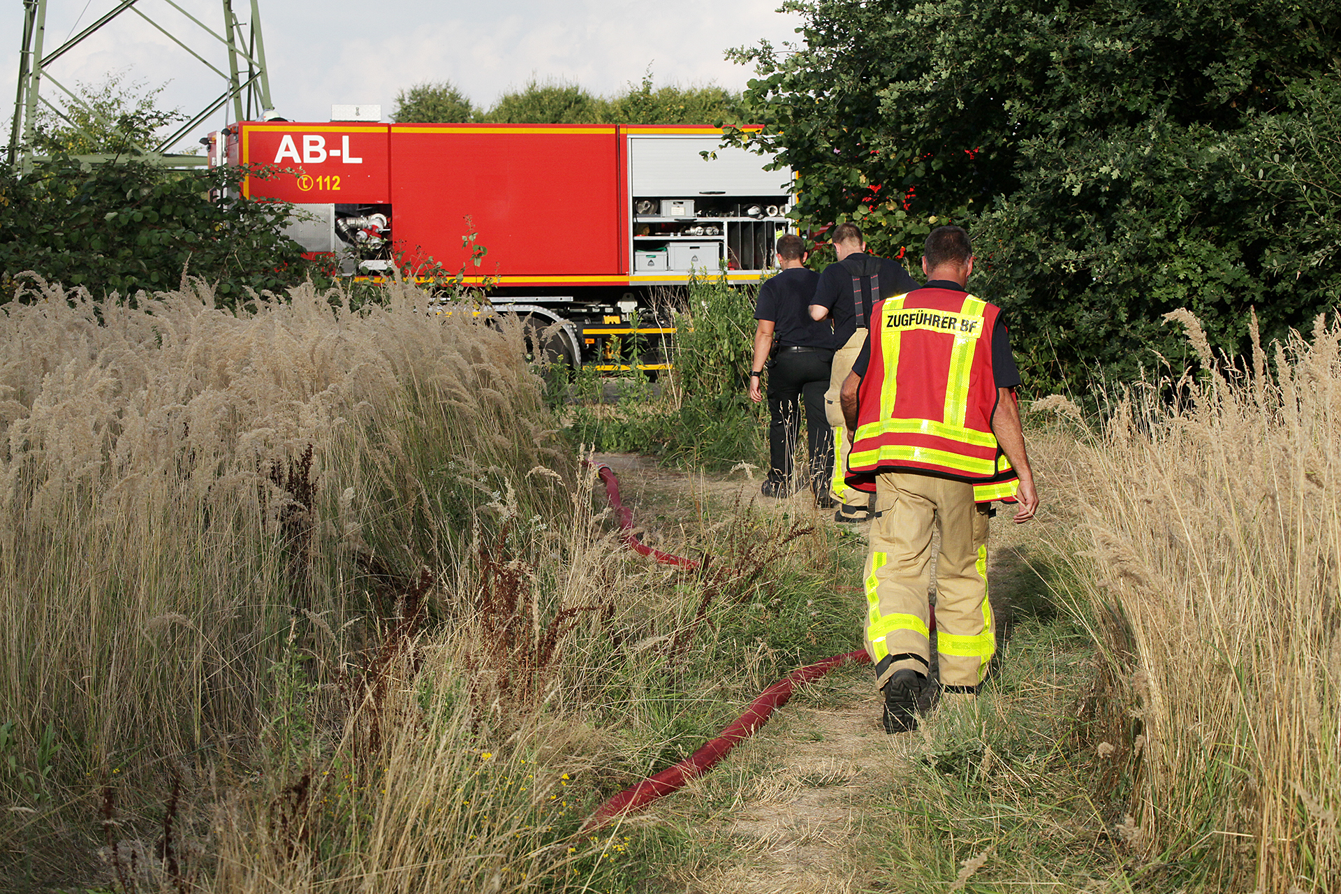 Gras, Büsche und Bäume - im Umfeld des Feuers gab es genug Nahrung für die Flammen.