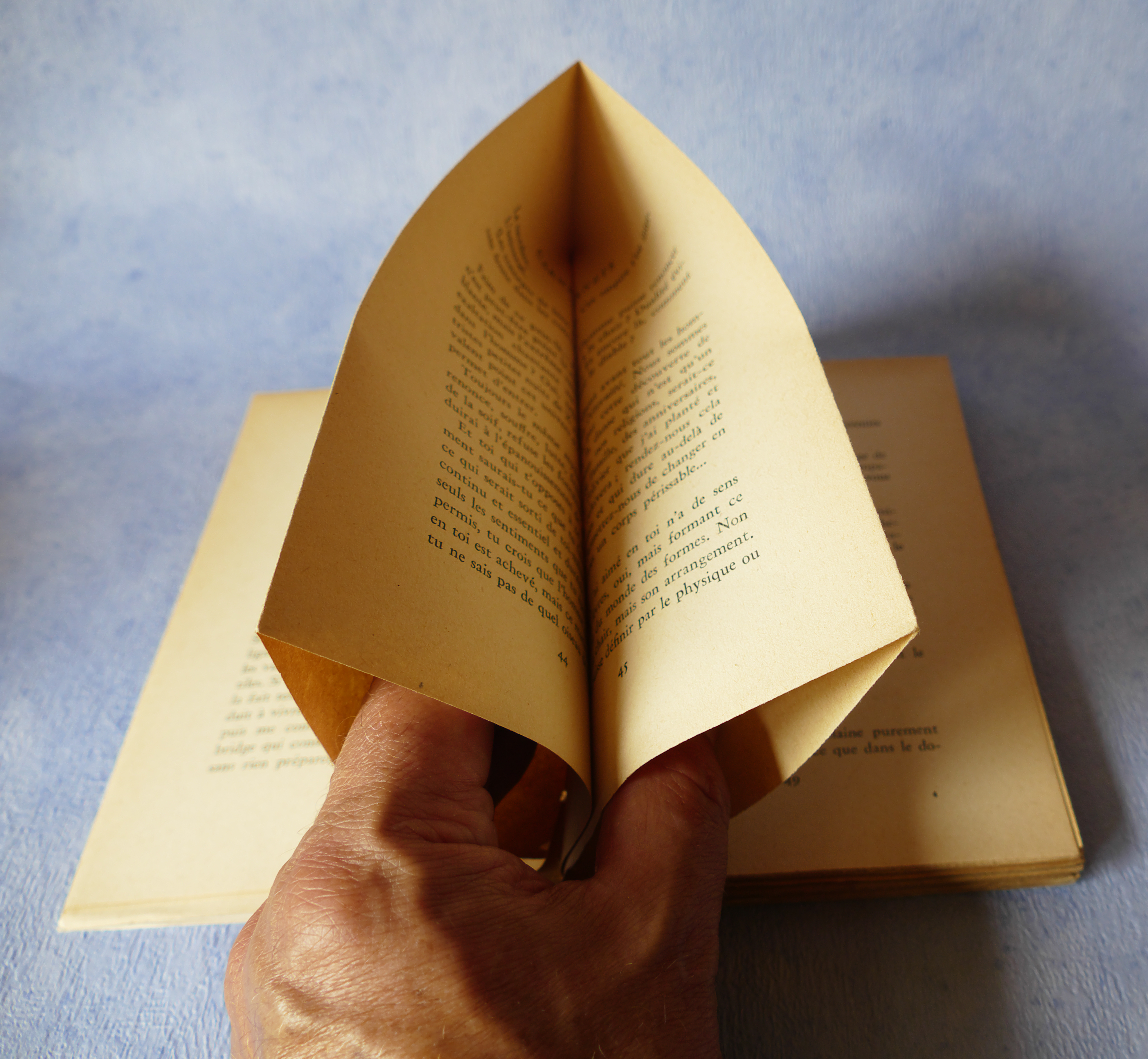 Das noch unbeschnittene Buch "Carnets" von Antoine de Saint-Exupéry, Gallimard, 1953