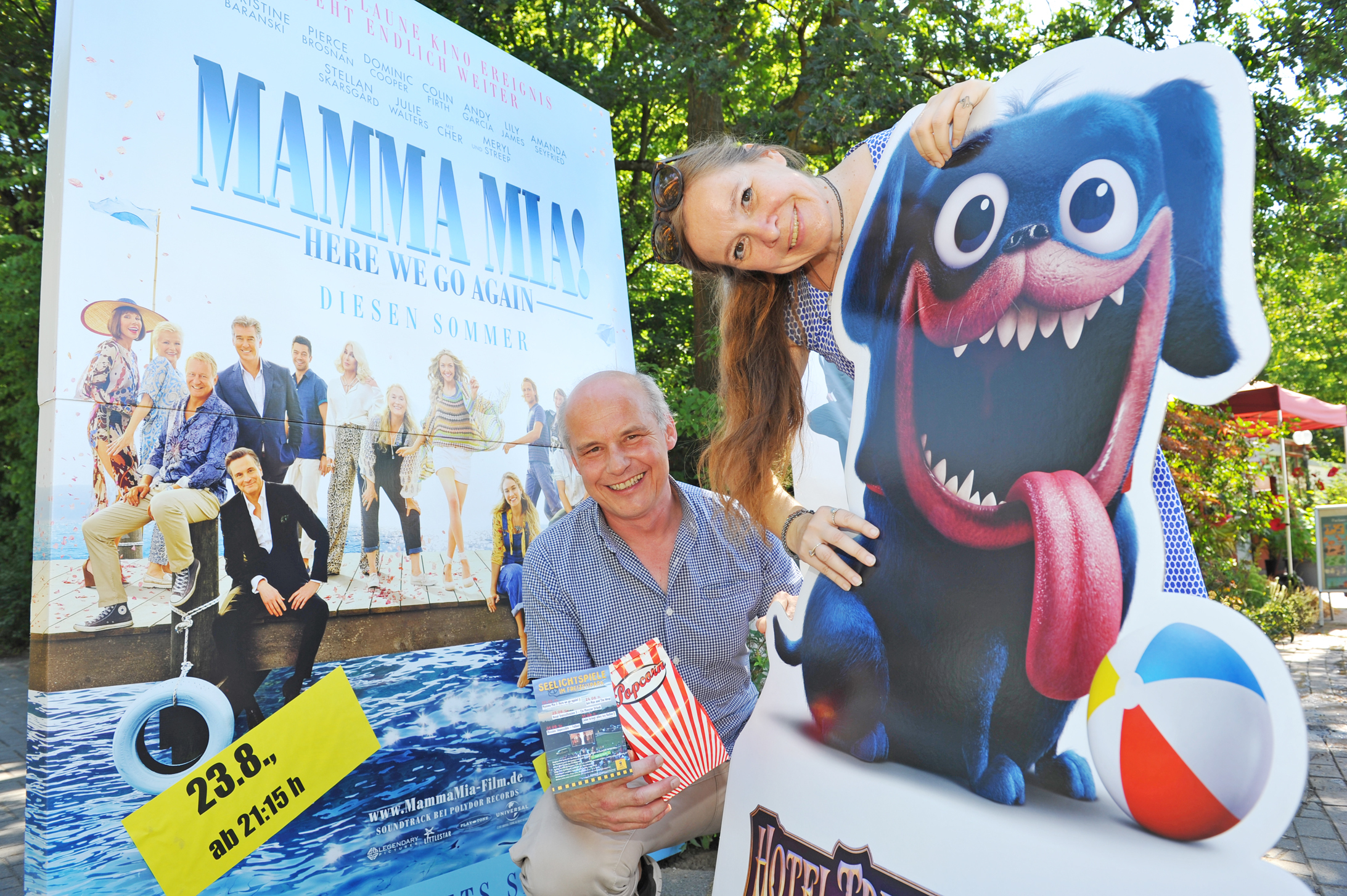 Im Gegensatz zu anderen Freiluftkinos sind die Filme bei den Seelichtspielen top-aktuell. Das hängt mit der Zusammenarbeit mit dem Rex-Kino. Bei schlechten Wetter müssen die Vorstellungen deshalb auch nicht ausfallen, denn dann werden sie in die Kinosäle des Rex-Kinos an der Hauptsraße verlegt. Foto: MdC