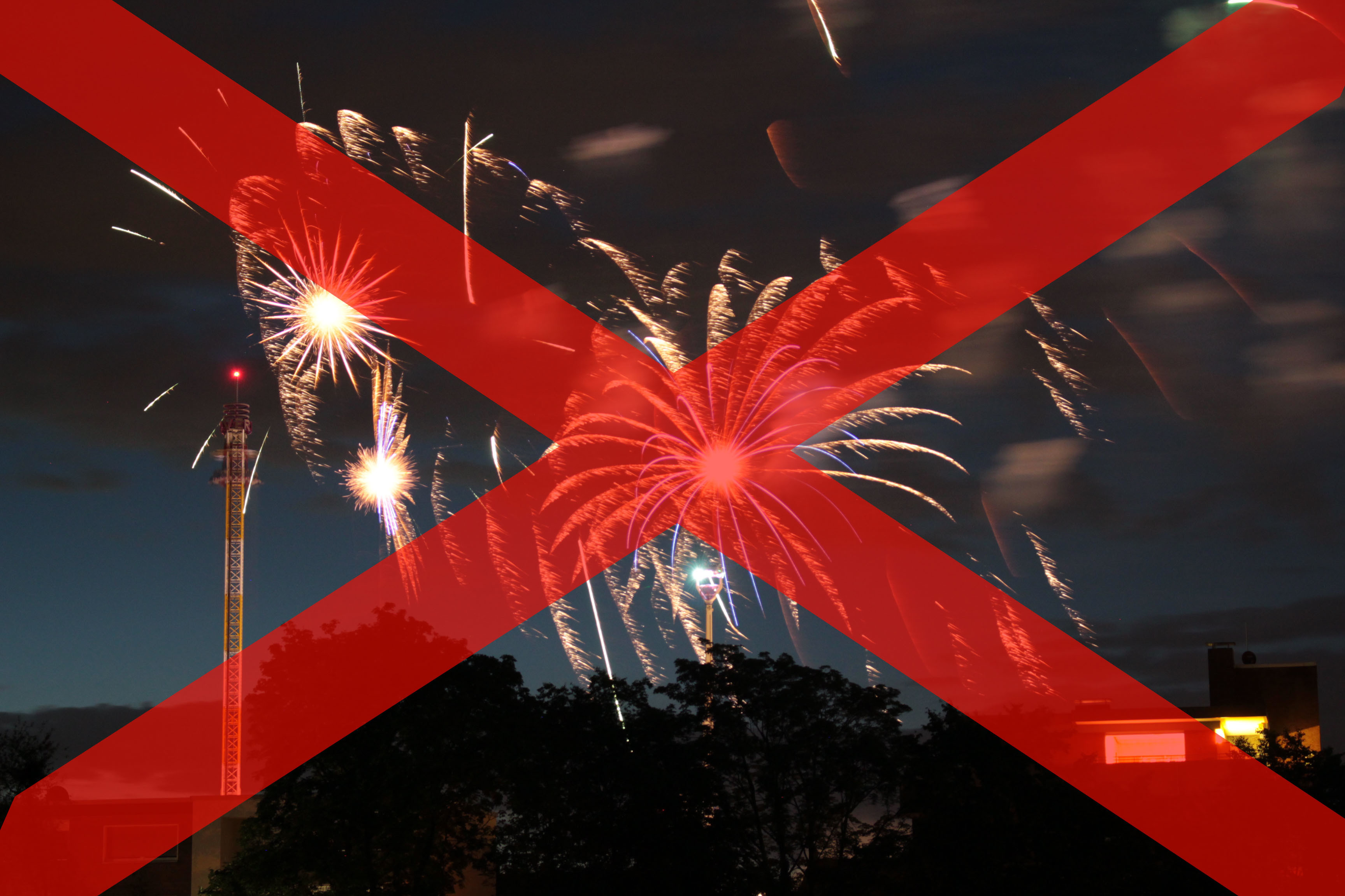 Achtung! Abschlussfeuerwerk auf Crange muss abgesagt werden.