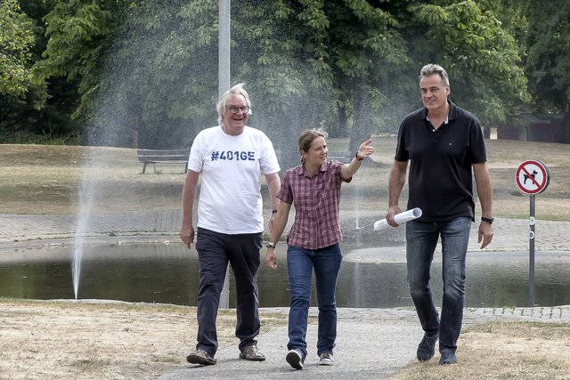 Das dynamische Trio hat den Revierpark Nienhausen immer im Auge und viele neue Ideen für eine nachhaltige Entwicklung, die noch dazu die Bildung fördert. Foto: Gerd Kaemper