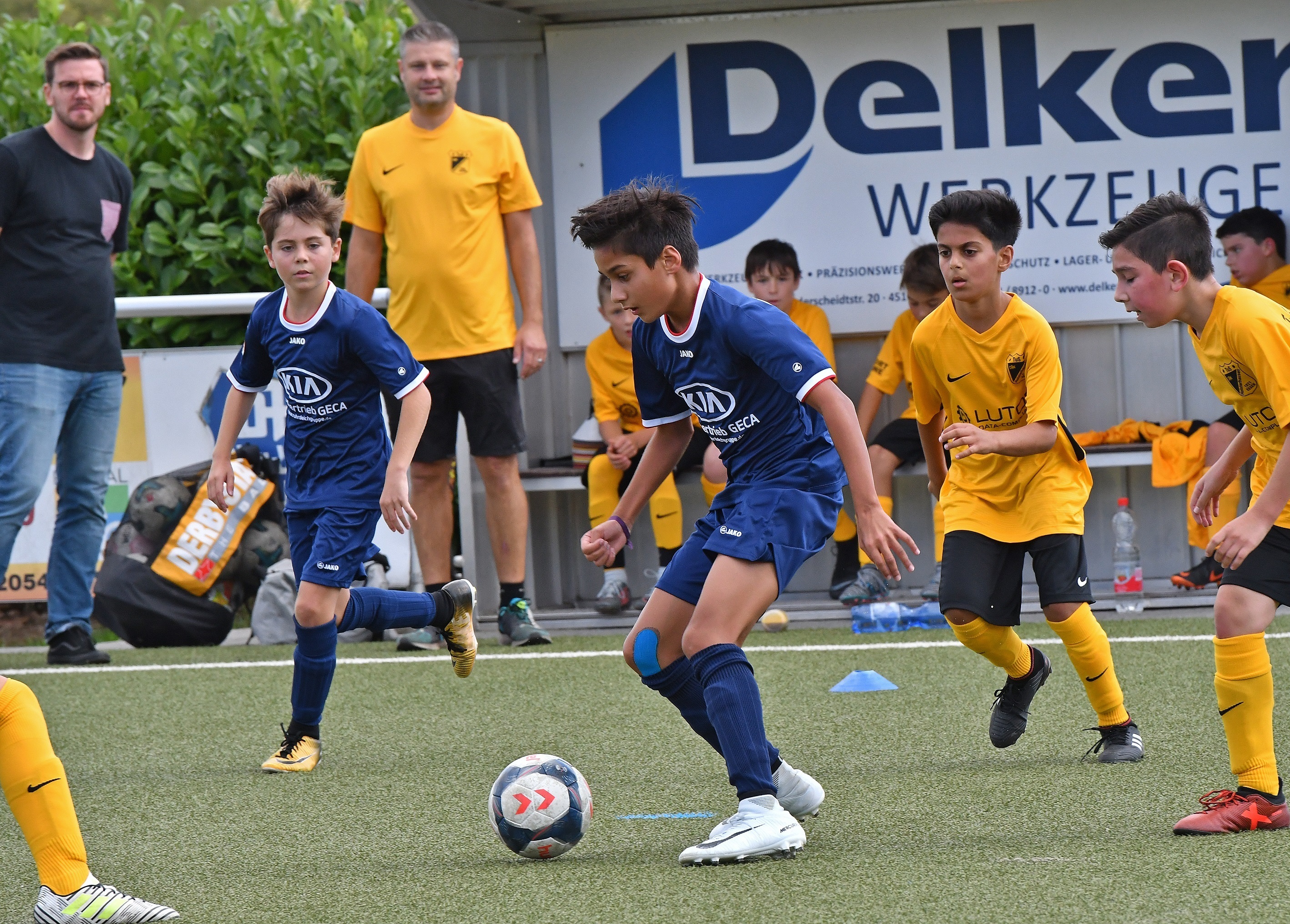 Mit 4:0 konnten die blau-weißen D-Junioren siegen.
Foto: Bangert