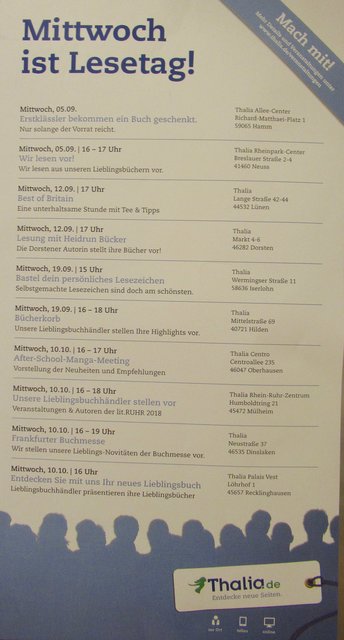 Mittwoch ist Lesetag - Krimiautorin Heidrun Bücker liest aus ihrem neusten Buch