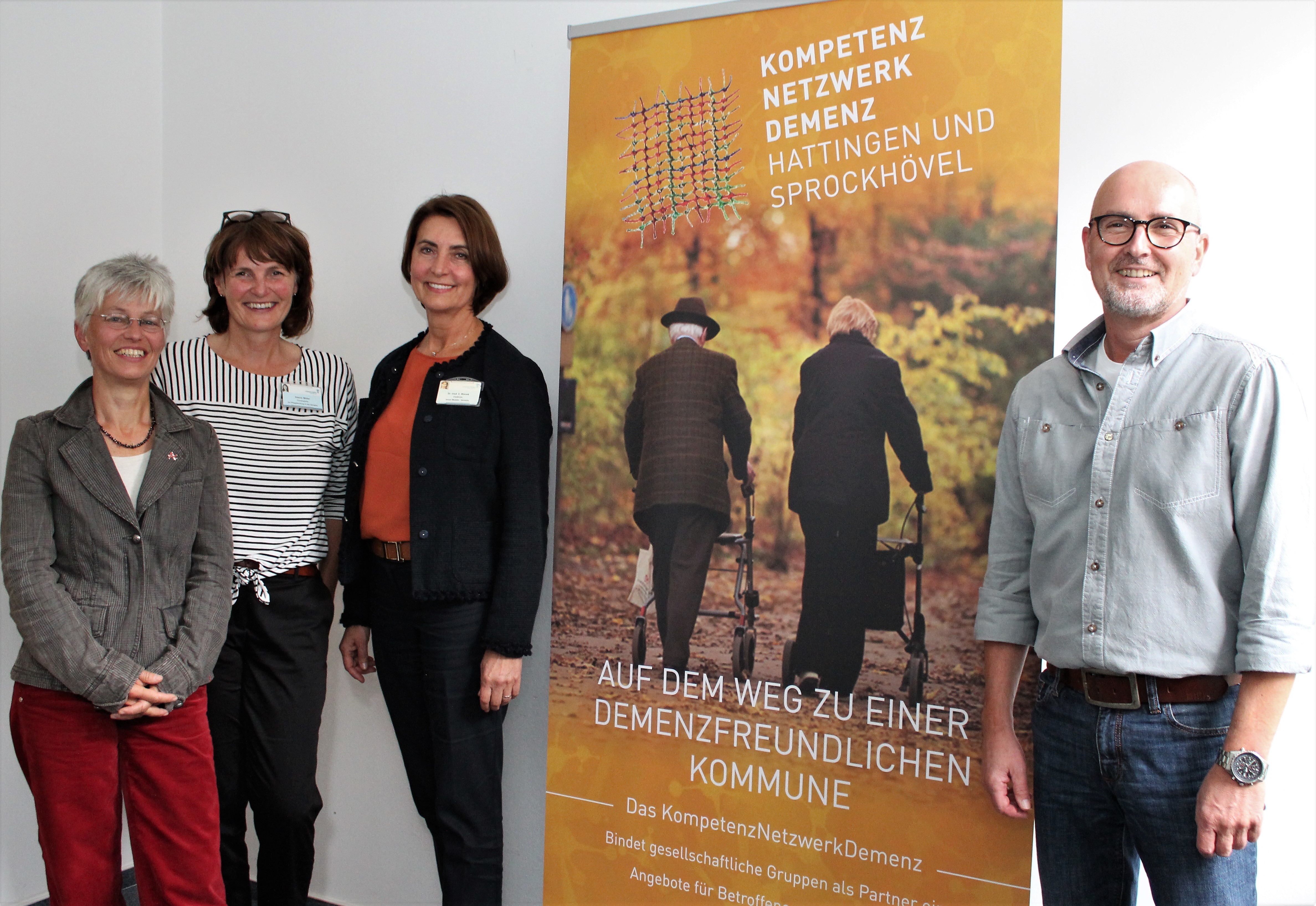 Wollen das Thema Demenz in die Öffentlichkeit bringen: Pia Grebe, Sabine Müller, Dr. Christine Bienek und Michael Klüter (KISS). Foto: Pielorz