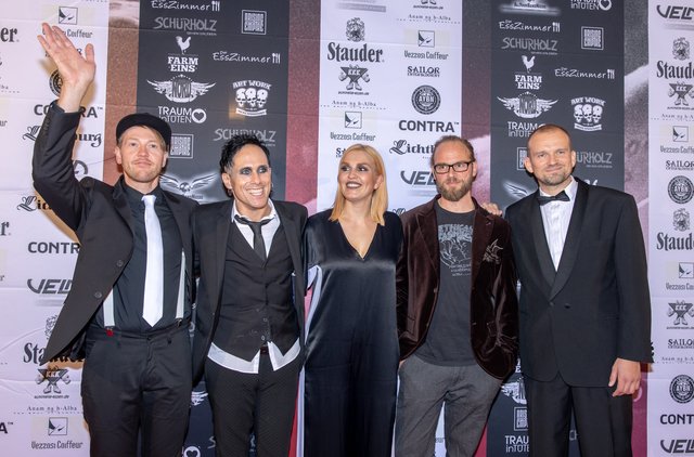 Die Macher des Films (v.l.) Jan Weiner, Andy Brings, Popo Chanel, Christian Boenisch und Alexander Waldhelm. | Foto: Thorsten Seiffert