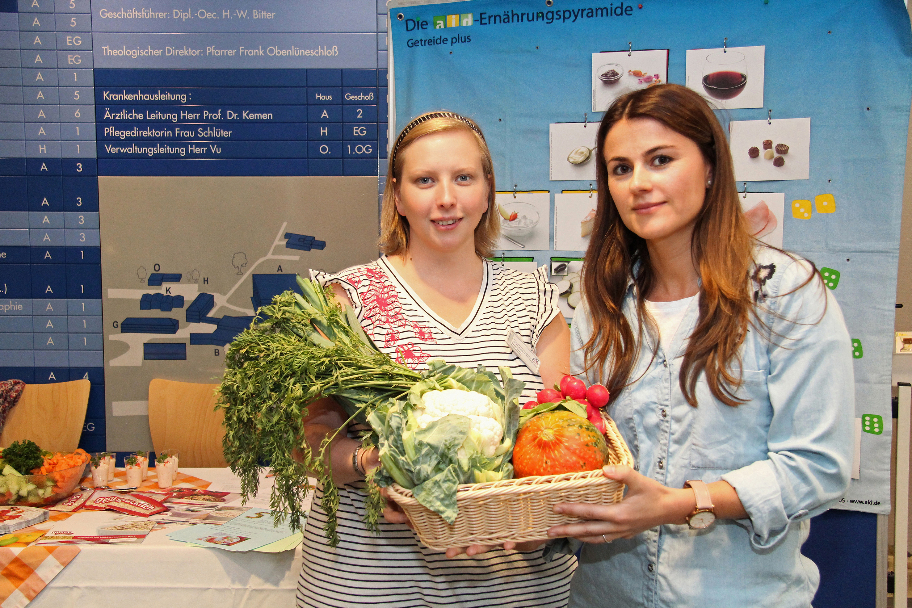 Sandra Malsch und Sina Siemroth informierten zu gesunder Ernährung.