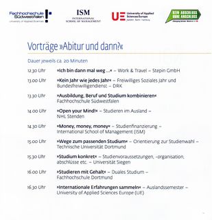 Impulsvortrage Fur Studieninteressierte Auf Der Ausbildungsborse Karriere Im Mk Hemer