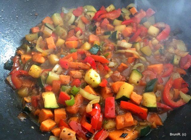 ...schön anbraten und köcheln lassen...