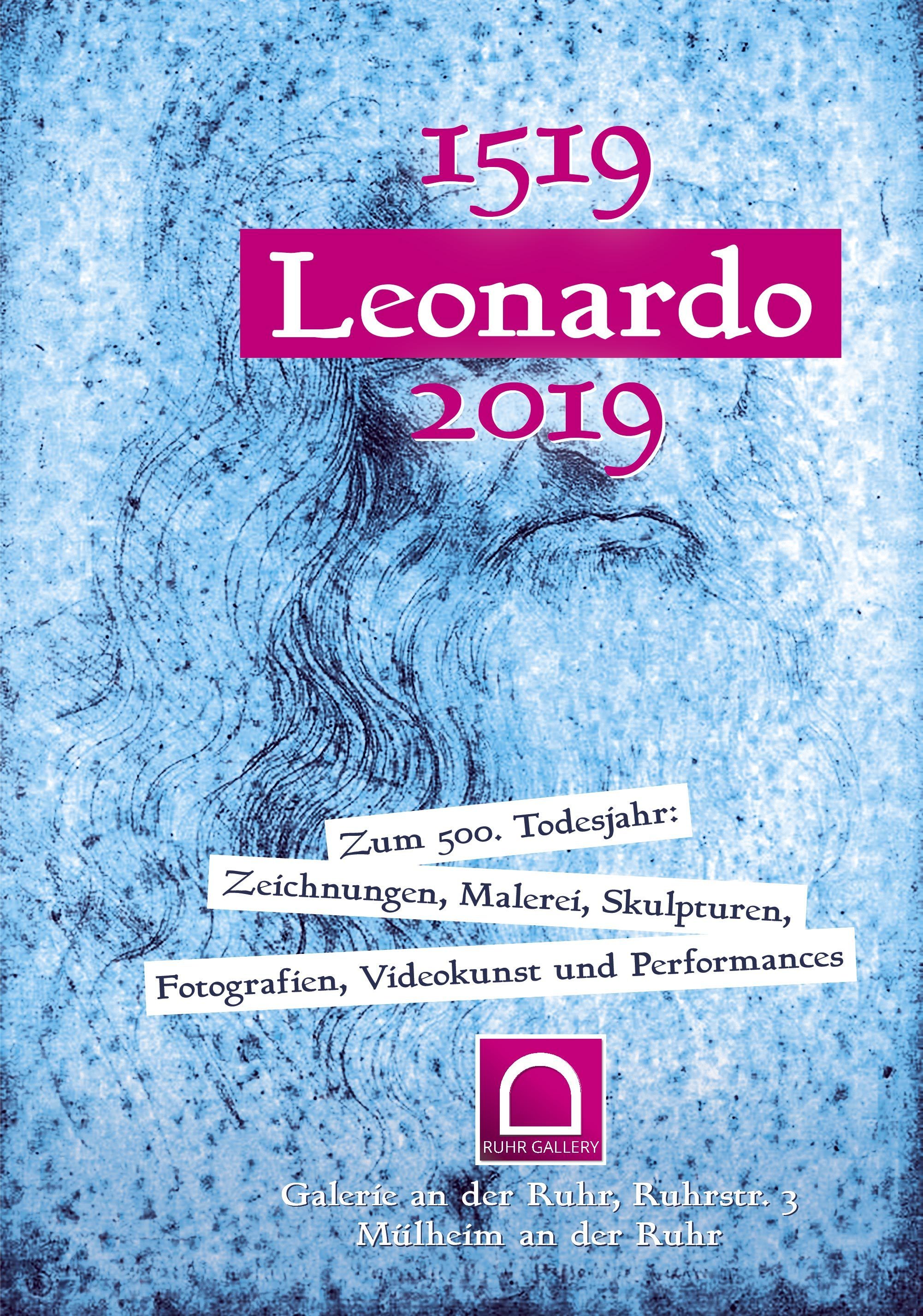 Plakat zum LEONARDO DA VINCI - JAHR 2019 IN DER STADT MÜLHEIM AN DER RUHR