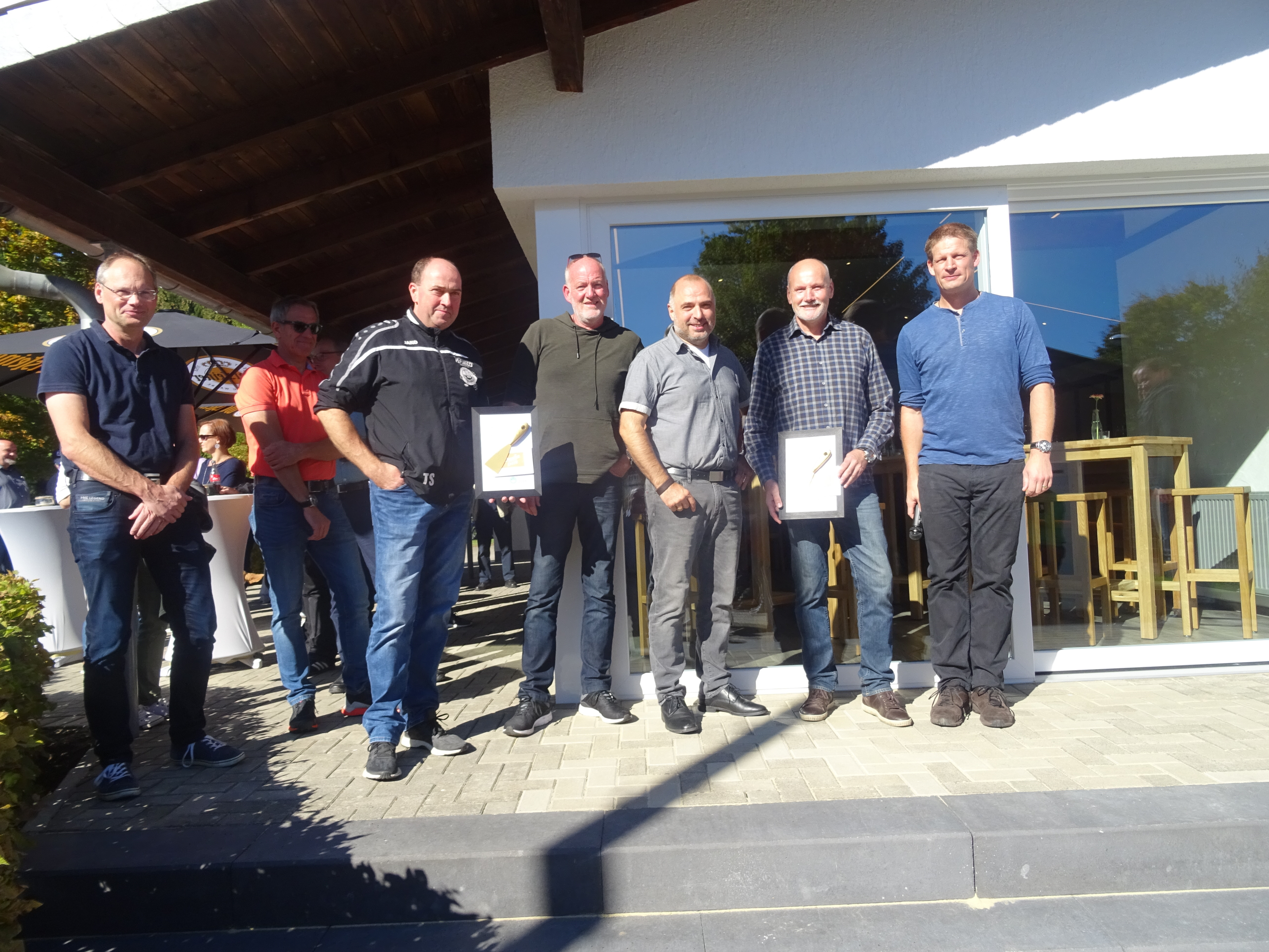 v. r. Ulrich Diekmann, Ralf Lenz, Ralf Paul Bittner, Axel Koßmann, Thorsten Stein und Mario Thiemann