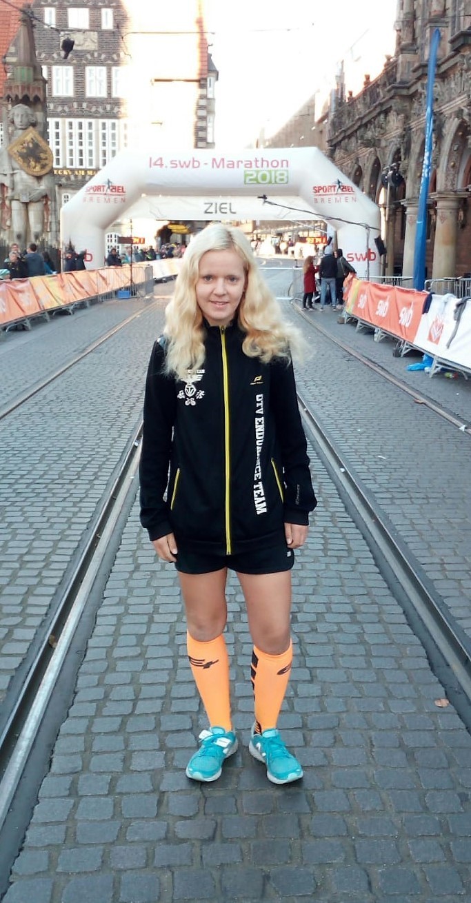 Talitha Lange beim Halbmarathon in Bremen