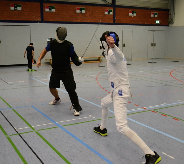 R. Steinberger (l.) im Training