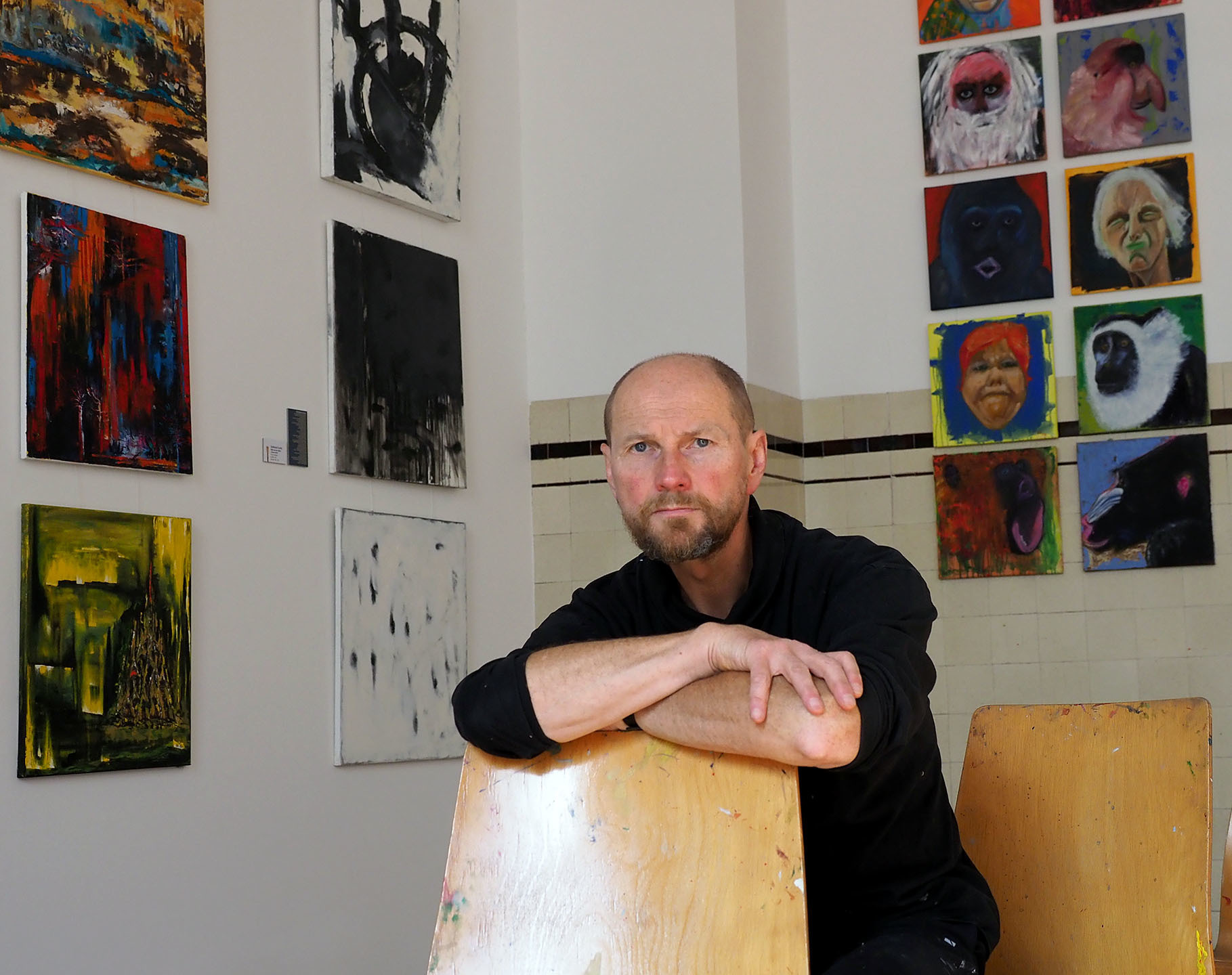 Eugen Bednarek in seiner Galerie auf dem Gelände der Zeche Königin Elisabeth.