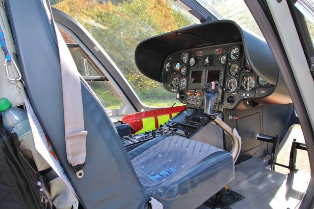 Ein Blick in die Pilotenkanzel.