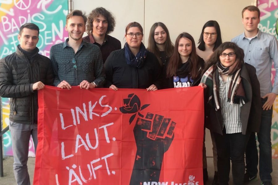 Vorstand der Jusos Kreis Wesel. Benedikt Lechtenberg 2. v.l. und Niklas Blaas 3. v.l.