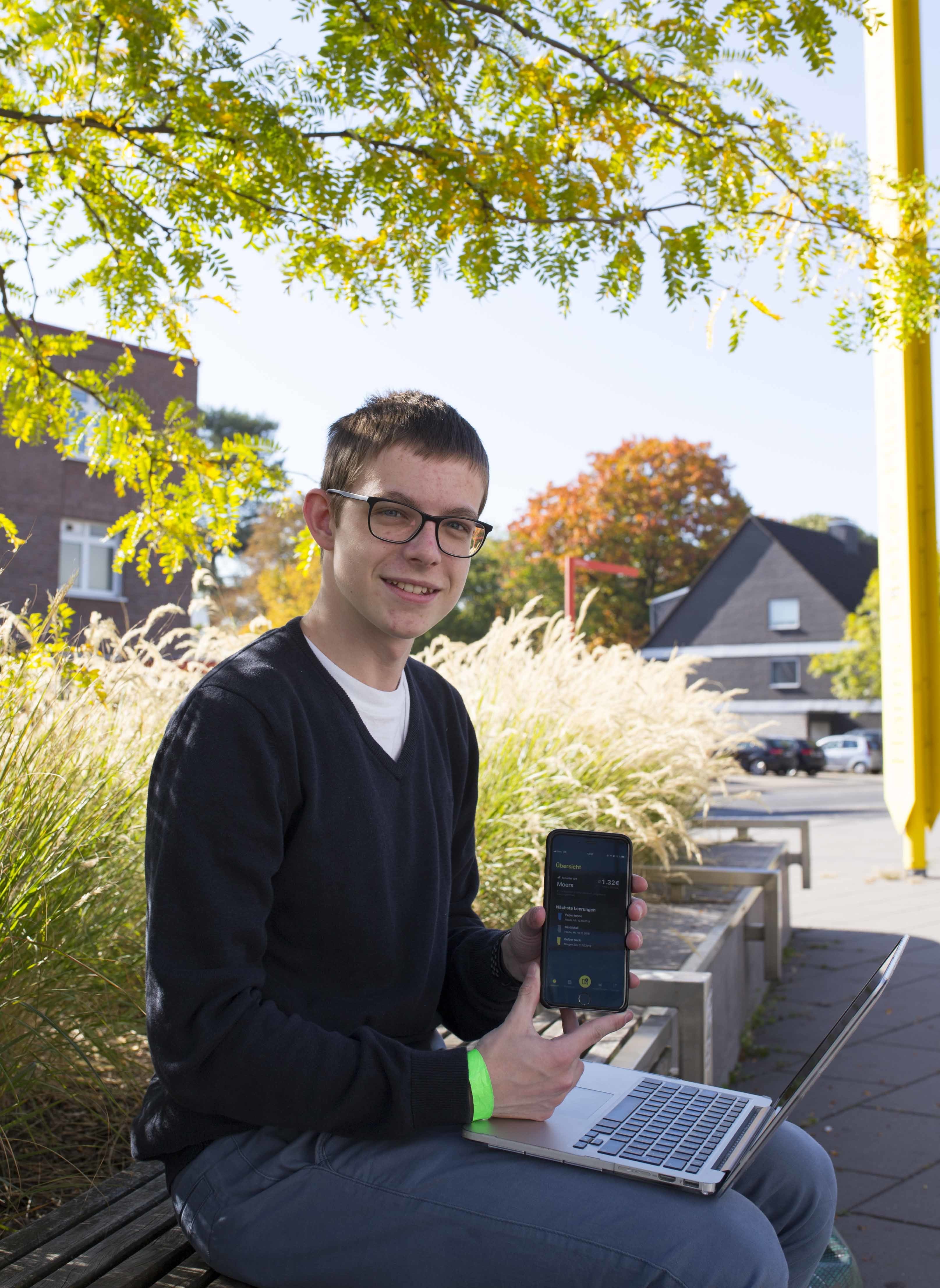 Gymnasiast Lennart Fischer hat immer wieder neue Ideen zur Entwicklung nützlicher Apps und Programme.