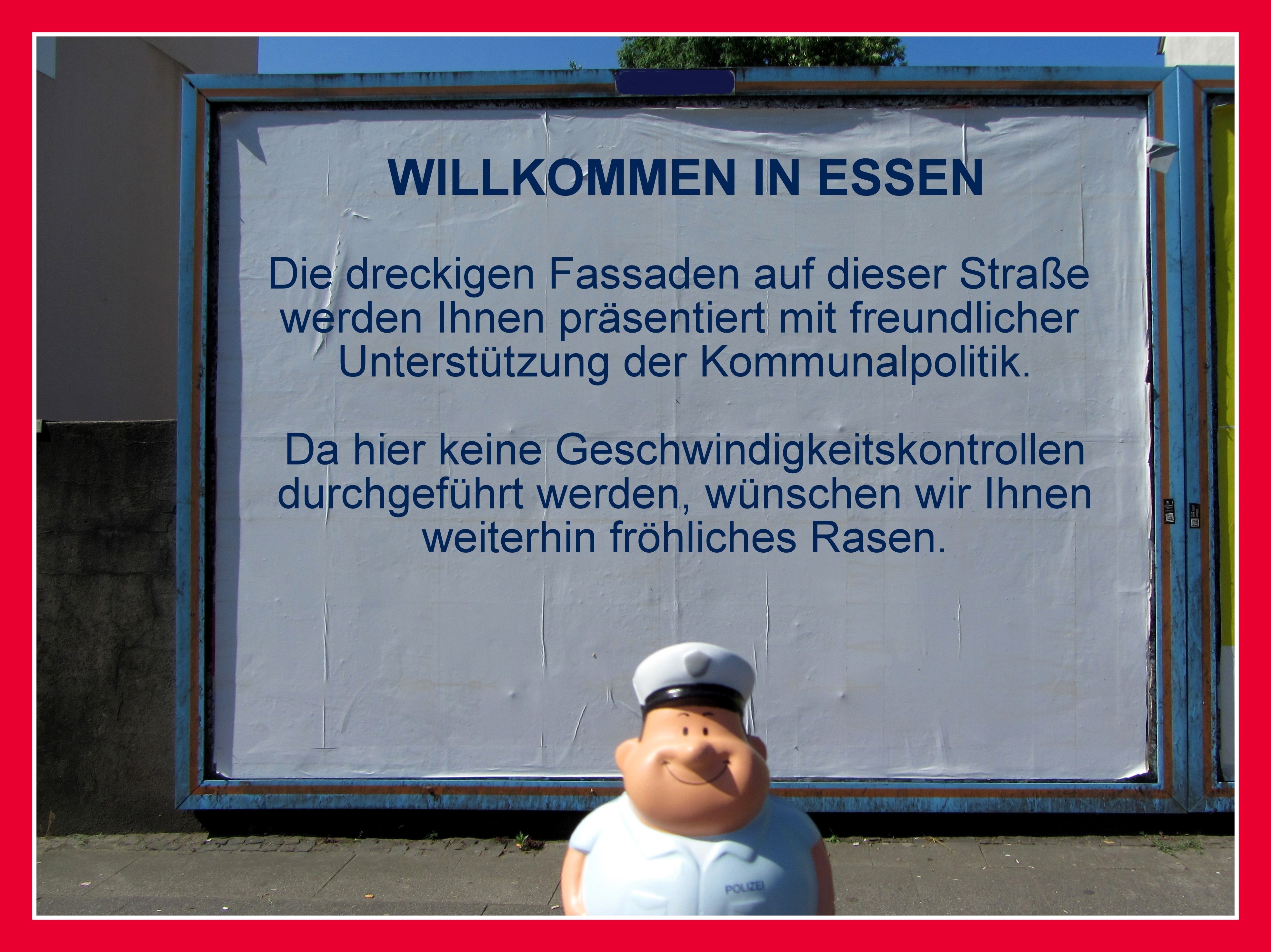 Satire als hilfreicher Schutz im zermürbenden Kampf "Bürger gegen Politik".