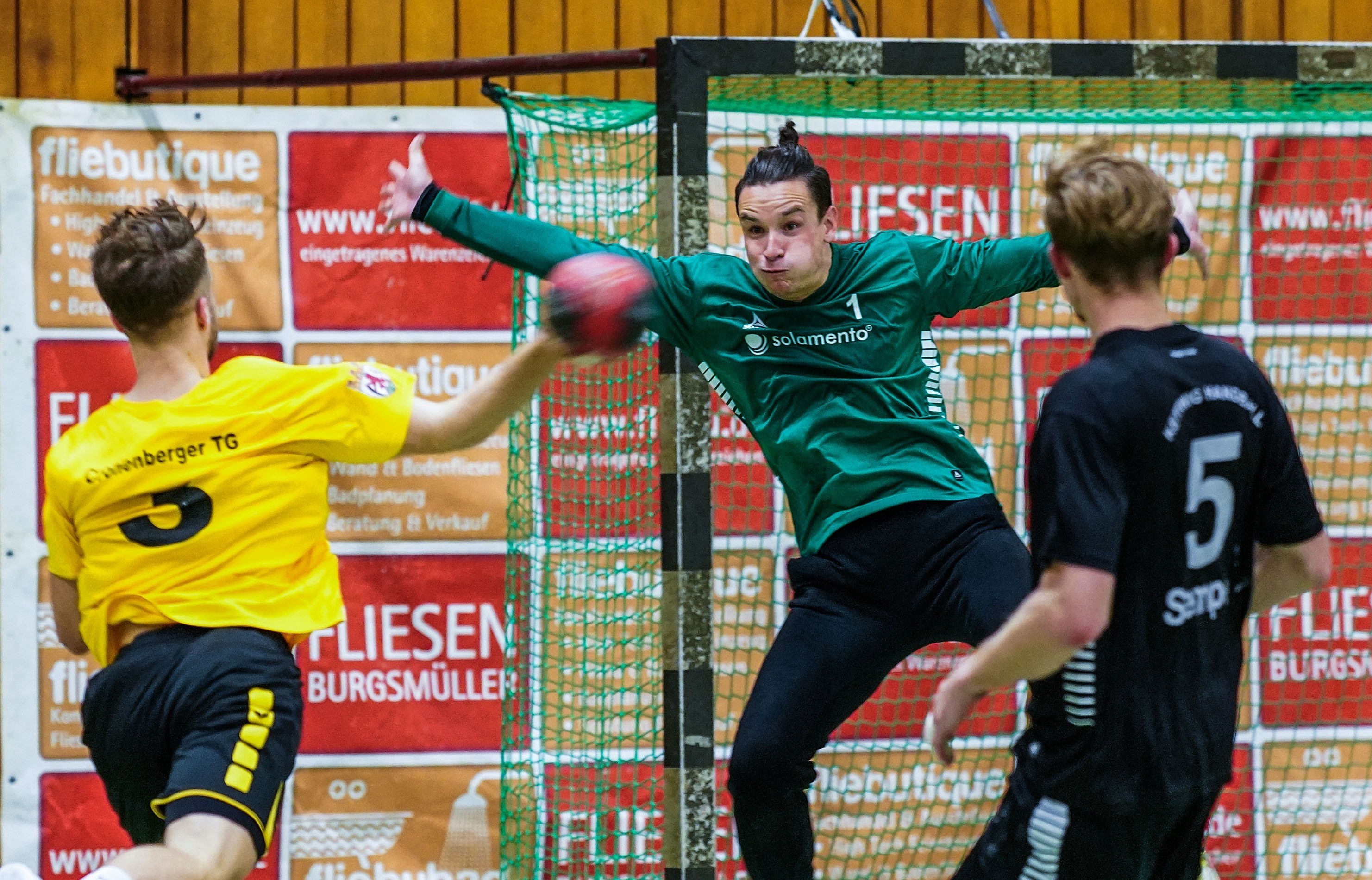 In den entscheidenden Momenten wusste Keeper Dominik Sieberin immer eine Antwort.
Foto: Gohl